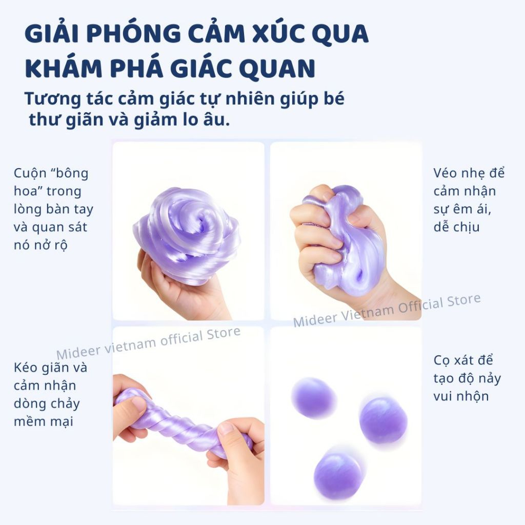 Đồ Chơi Slime An Toàn Màu Tím Cho Bé Pearly Putty 3+