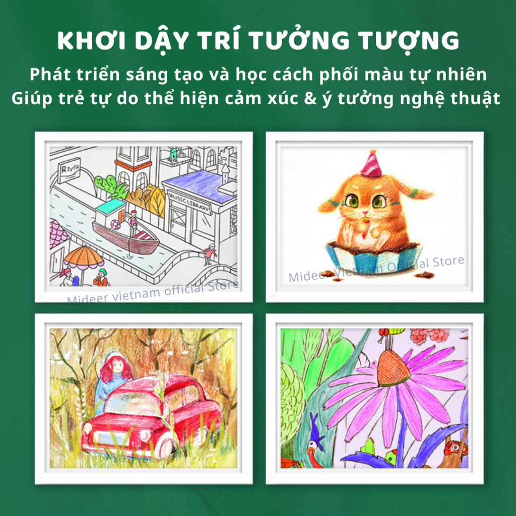 Bút Chì Màu Cho Bé 24 Màu Mideer Vibrant Colored Pencil 3+