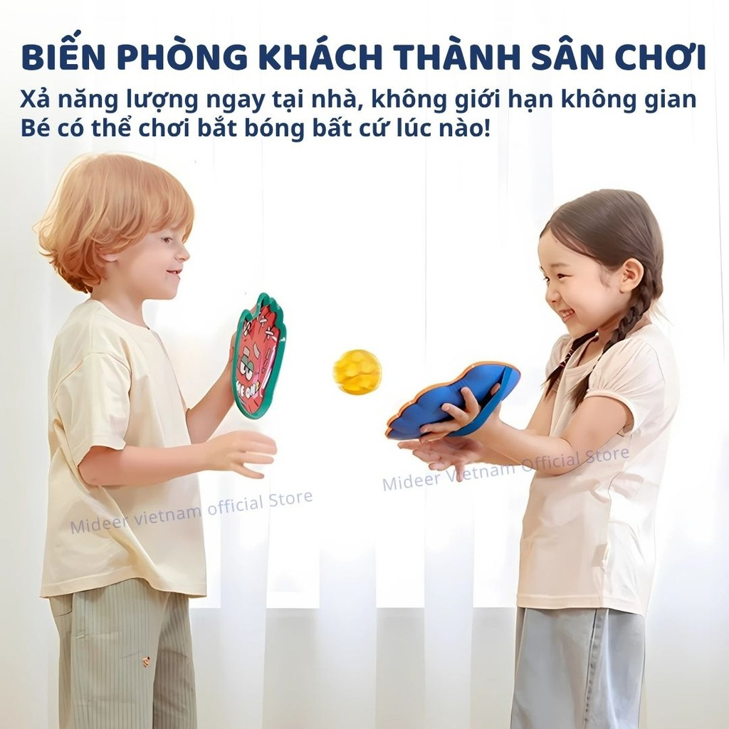 Bộ Vợt Ném Bóng Dính Mideer Suction Ball Set 3+