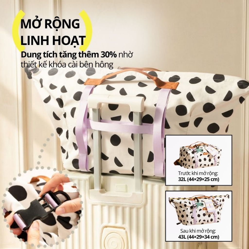 Túi Du Lịch 3in1 Đa Năng Chống Nước Hugz Travel Bag-  Summer Soiree ( size M )