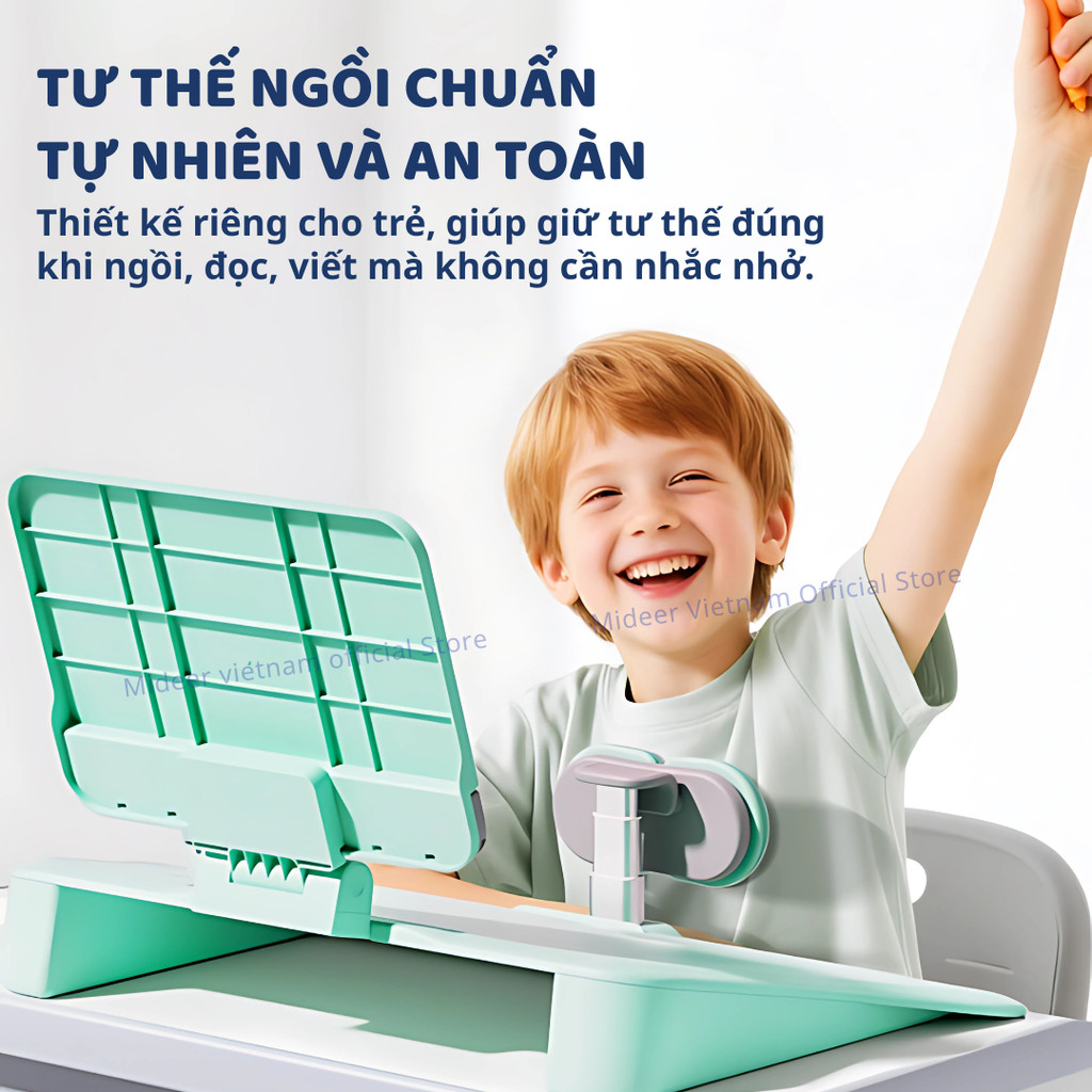 Giá Đỡ Chỉnh Tư Thế Ngồi Học Cho Bé Mideer Sit Right- Pink 3+
