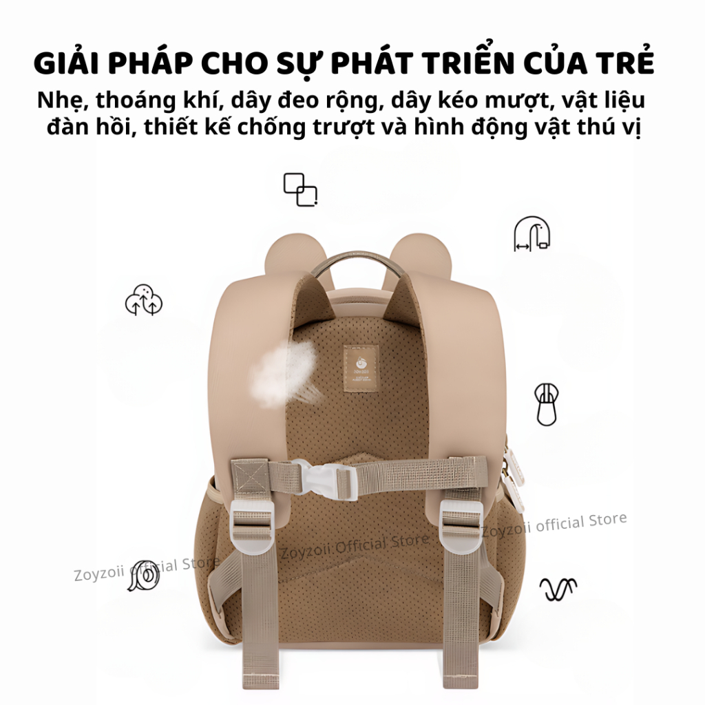 Balo Cho Bé Mầm Non Zoyzoii Forest Animal Backpack B38- Hổ Vằn