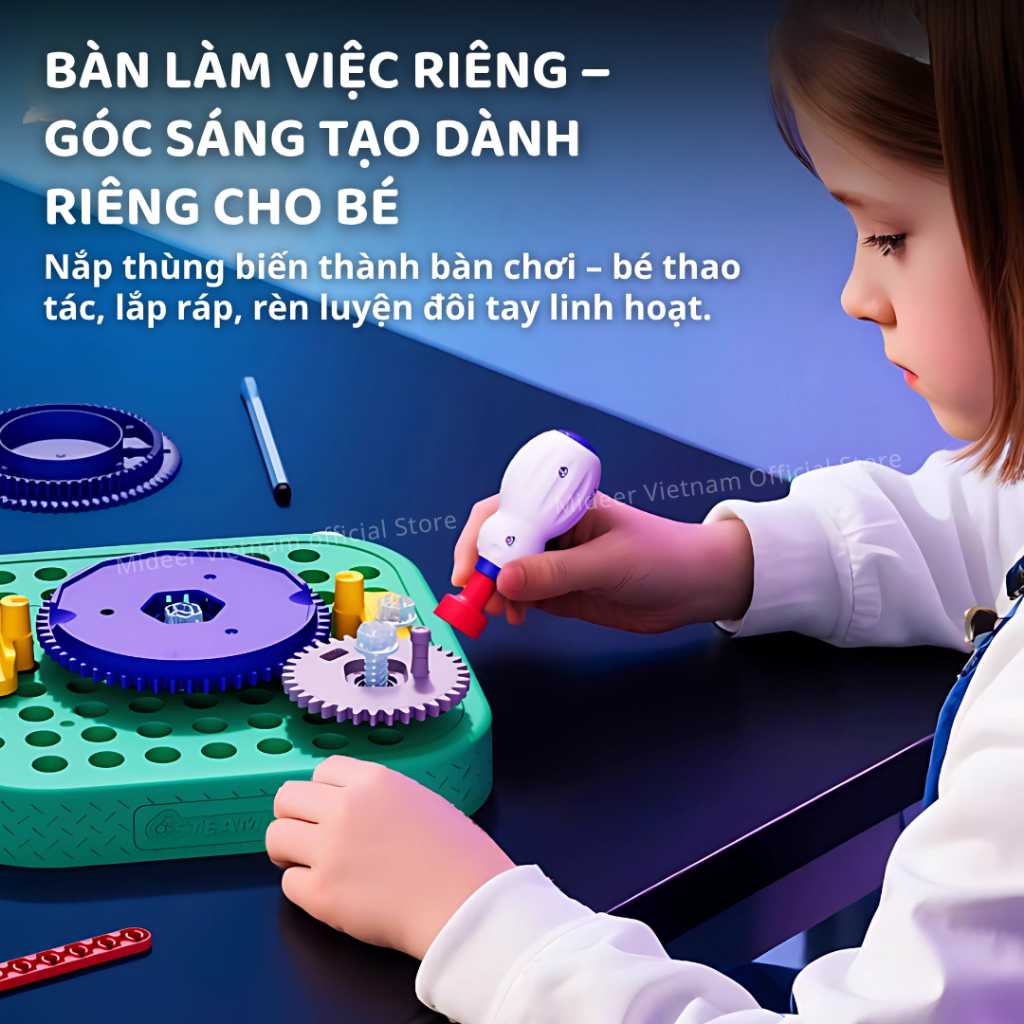 Đồ Chơi STEM Lắp Ráp Bánh Răng Mideer Gear Projector 3+
