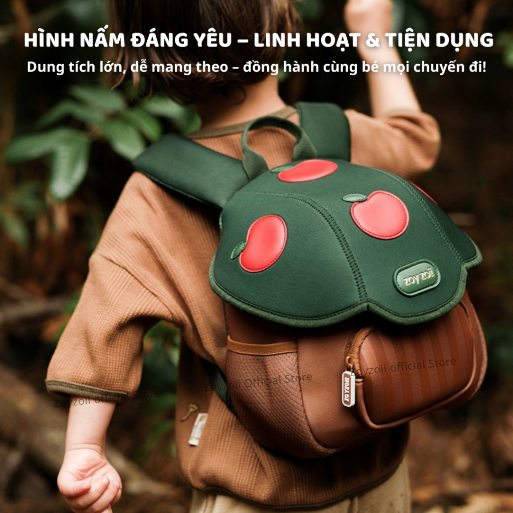 Balo Cho Bé Mầm Non Zoyzoii Mushroom Series B50- Máy Bay