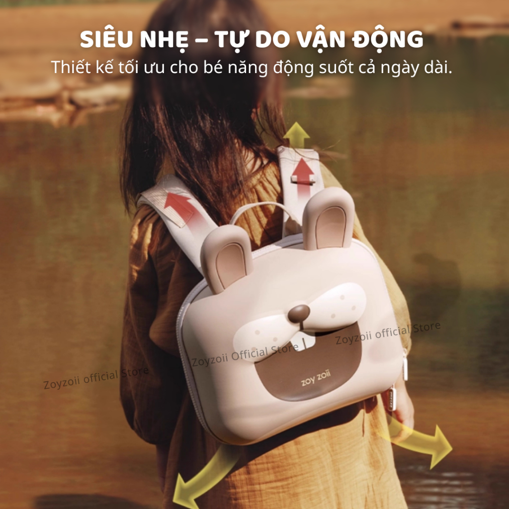 Balo Cho Bé Mầm Non Zoyzoii Animal Series School Bag B18- Cáo Hồng