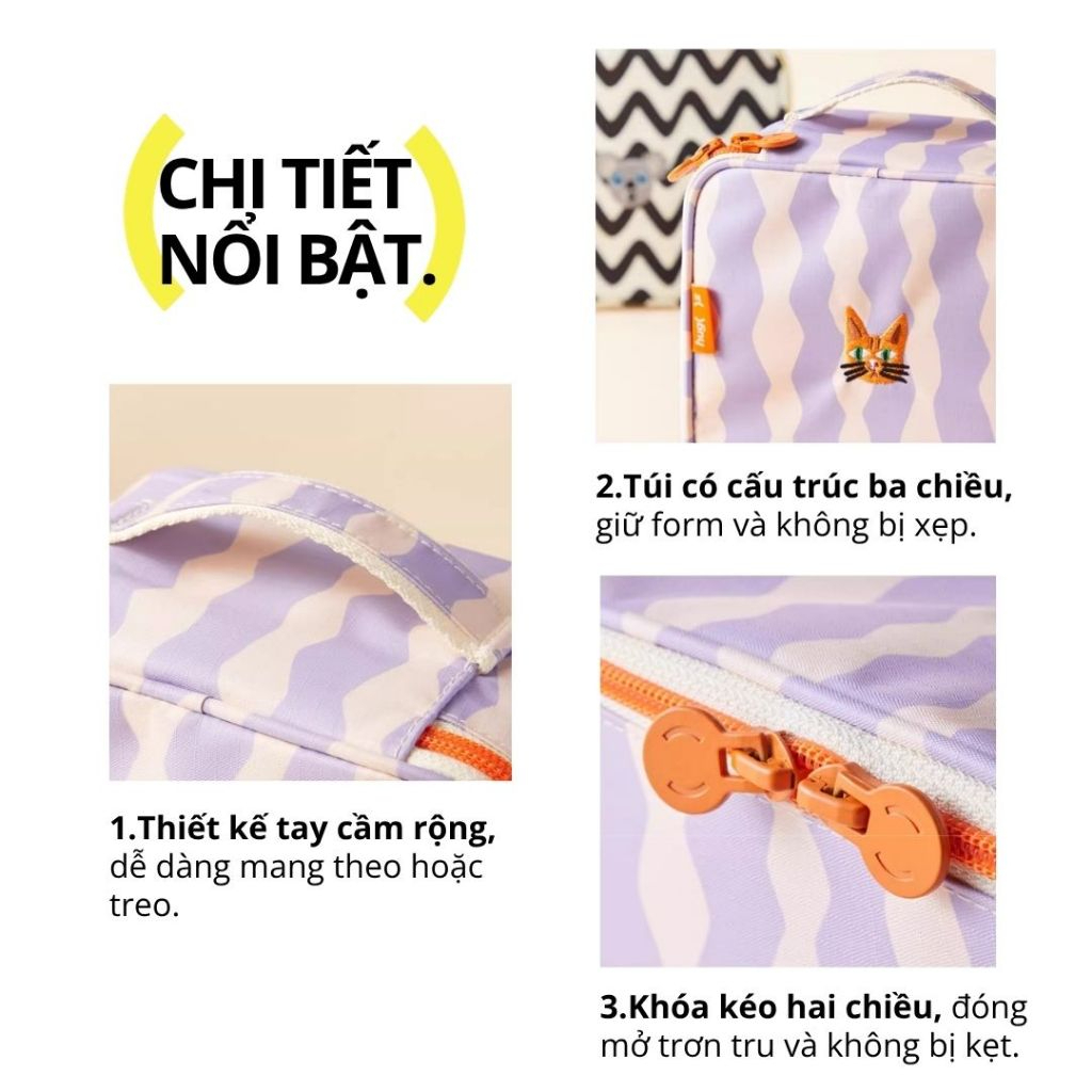 Túi Đựng Đồ Du Lịch Hugz Toiletry Bag Garden Field Size S- 17cm*17cm*10cm