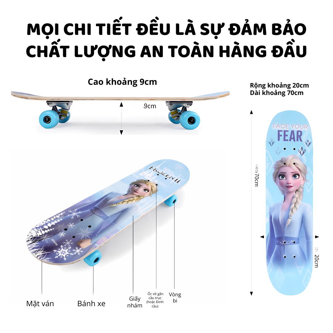 Ván Trượt Skateboard Cho Bé Mesuca Marvel- Spider Man 31 Inches