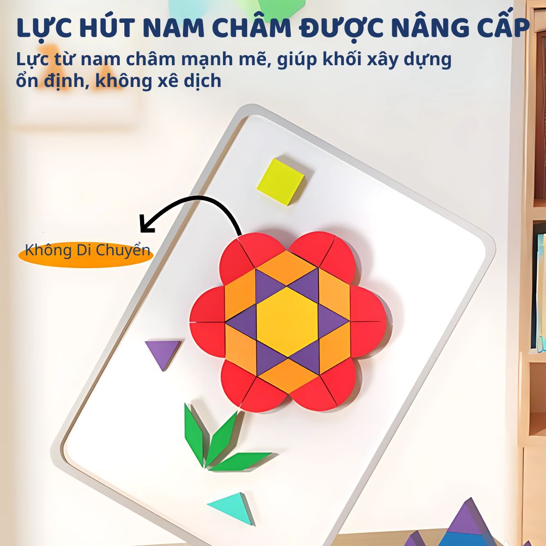 Đồ Chơi Xếp Hình Nam Châm Bằng Gỗ 250 Mảnh Mideer Pattern Blocks 3+