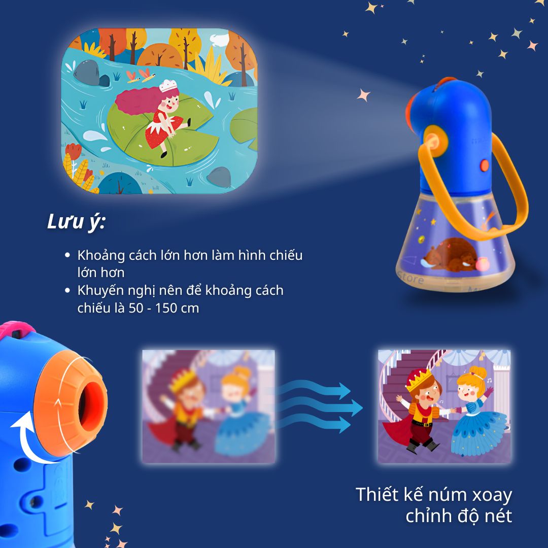 Đèn Pin Chiếu Hình Cổ Tích Cho Bé Mideer Kid Storybook Torch 3+