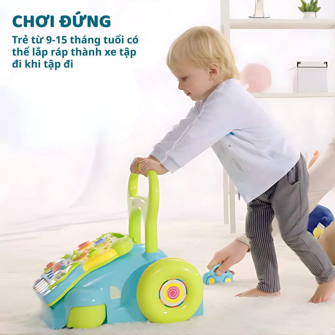 Xe Đẩy Tập Đi Cho Bé Kèm Bảng Đồ Chơi Montessori Goodway Music Baby Walker 6m+