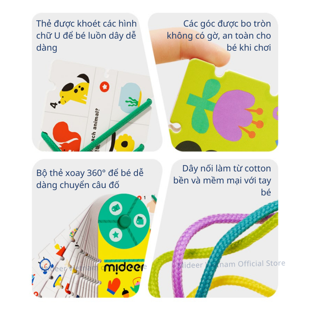 Bộ Thẻ Học Thông Minh Flashcard Mideer Match & Connect Playbook 3+