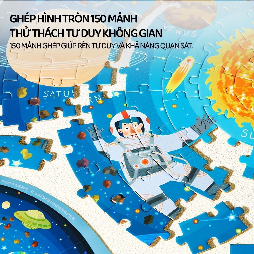 Đồ Chơi Ghép Hình Đại Dương 150 Mảnh Mideer Round Puzzle 5+