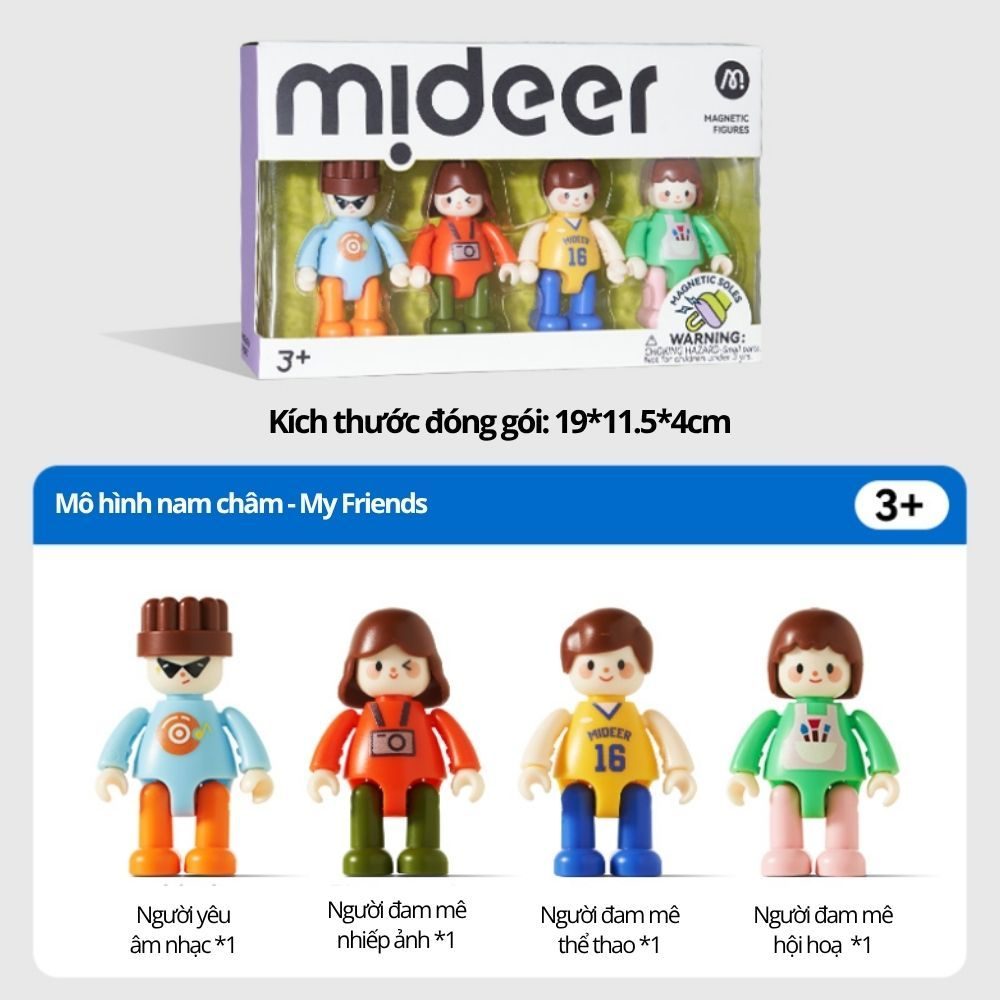 Mô Hình Nhân Vật Nam Châm Sở Thích Cho Bé Mideer Magnetic Figures My Friends 3+