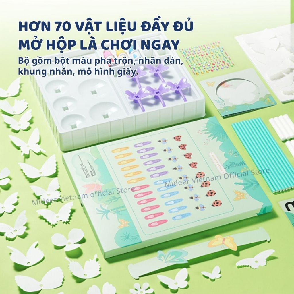 Đồ Chơi Thủ Công Sáng Tạo Vườn Hoa Giấy Mideer Fantasy Butterfly Garden 3+