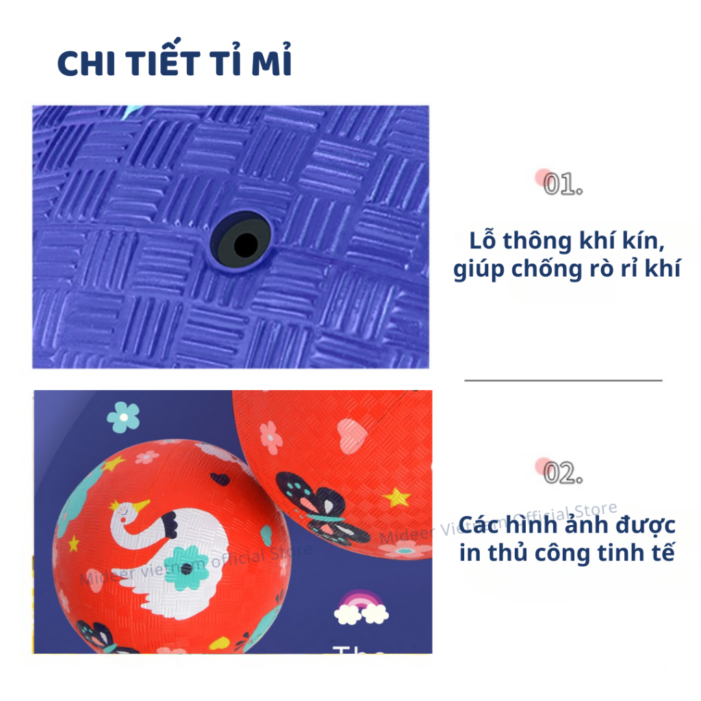Bóng Cao Su Cho Bé Size M Mideer Playround Ball- You Look Yummy 3+