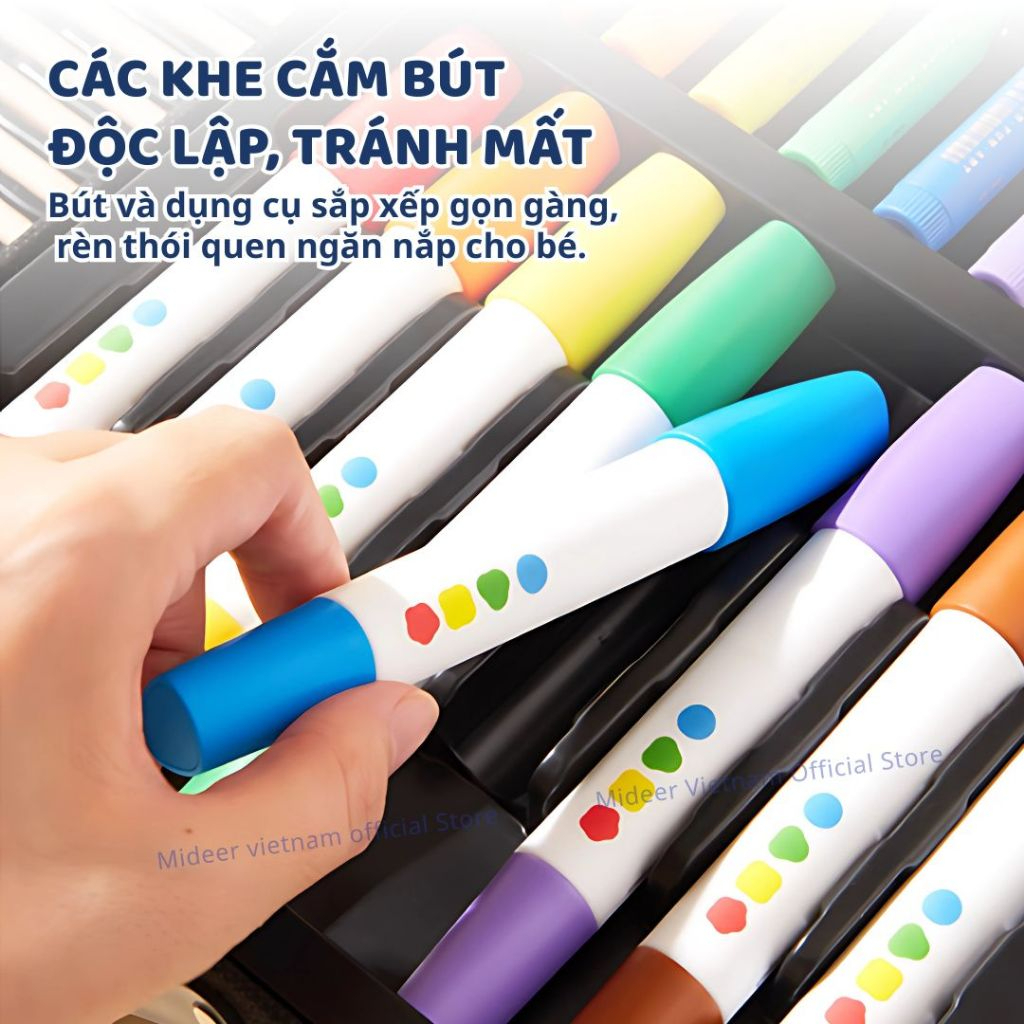 Bộ Bút Màu 79 Chi Tiết Mideer Creative Art Expression Box 3+