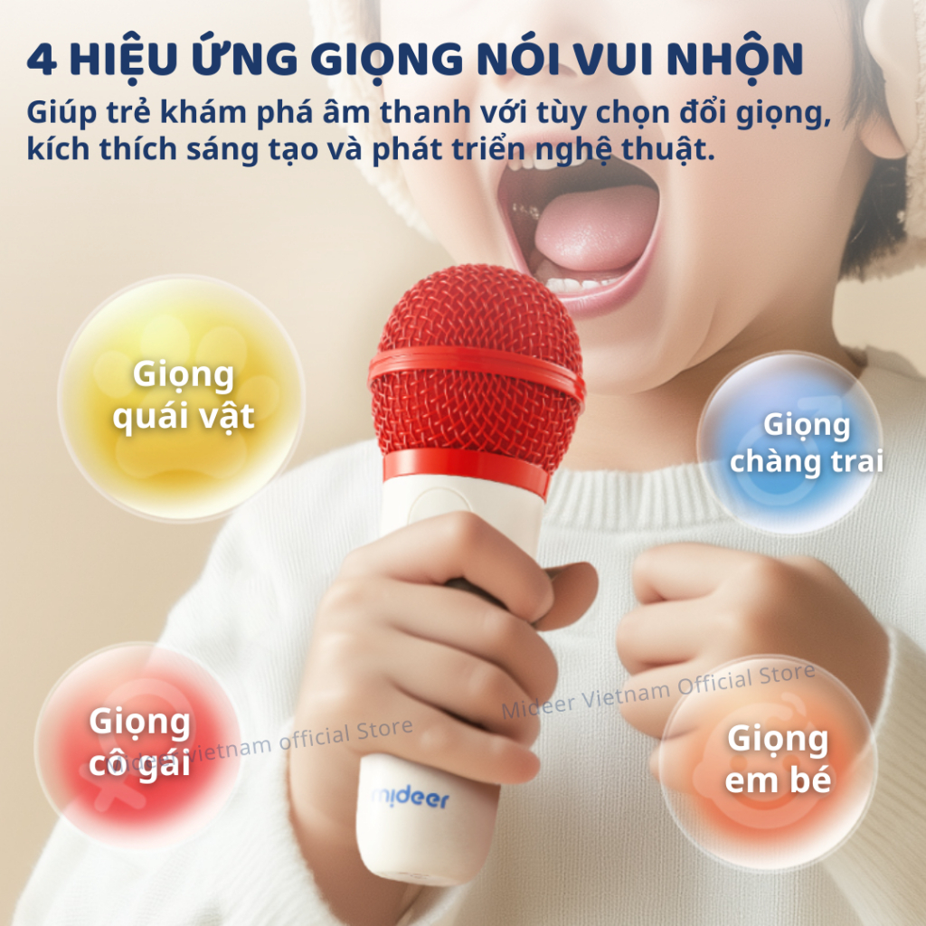 Loa Bluetooth Kèm Mic Mideer Versatile Singalone Microphone 3+