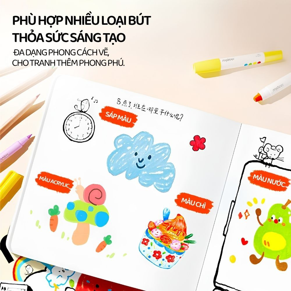 Tranh Tô Sáng Tạo Cho Bé Mideer Imagine & Create Sketchbook – Big Dreams 3+