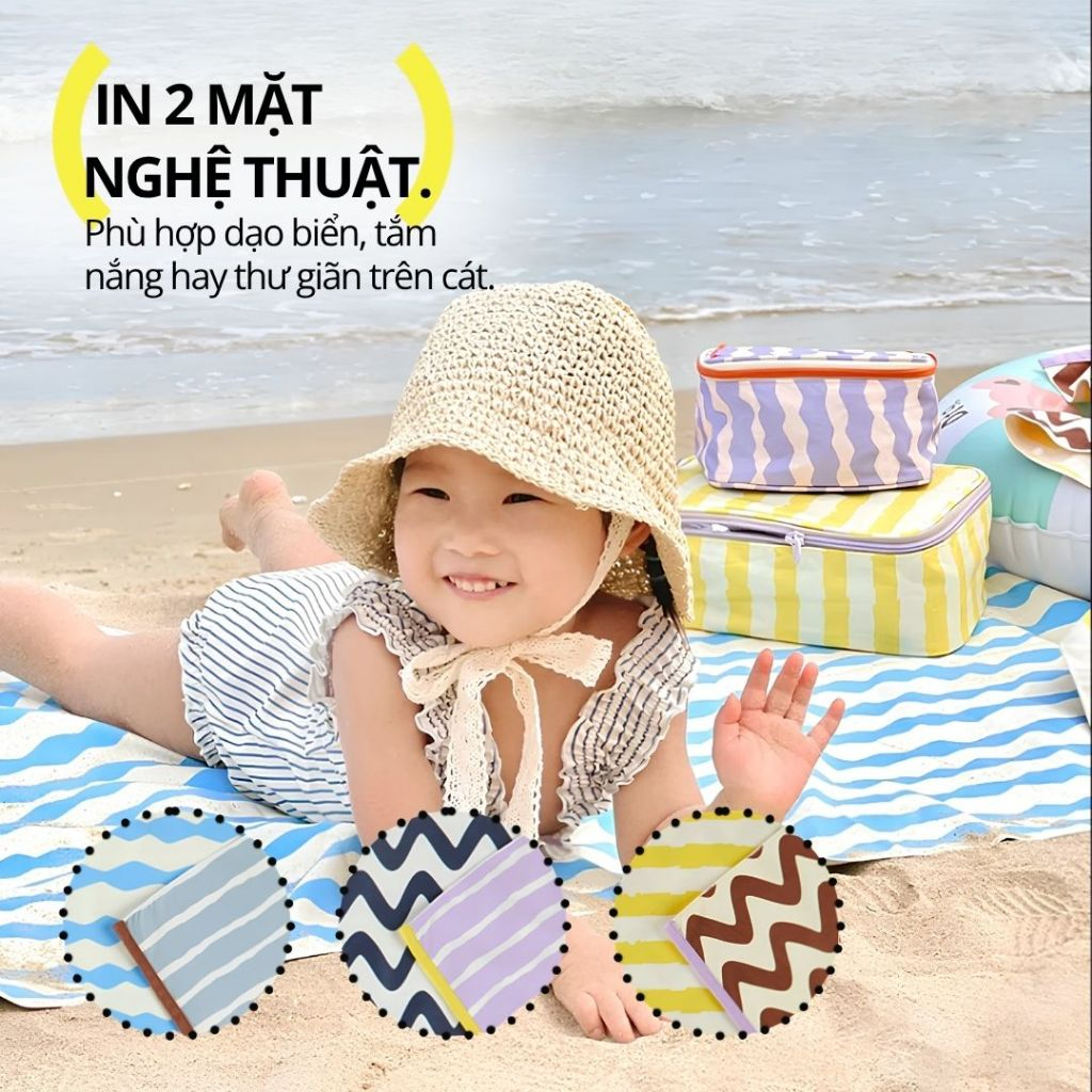 Khăn Tắm Biển Nhanh Khô Hugz Double-Sided Quick-Dry Beach Towel- Grapefruit