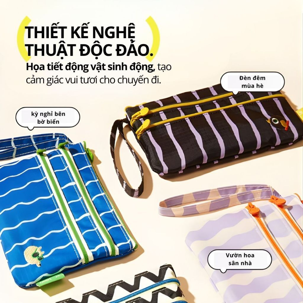 Ví Cầm Tay 3 Ngăn Chống Nước Hugz ID Pouch- Rainwalk