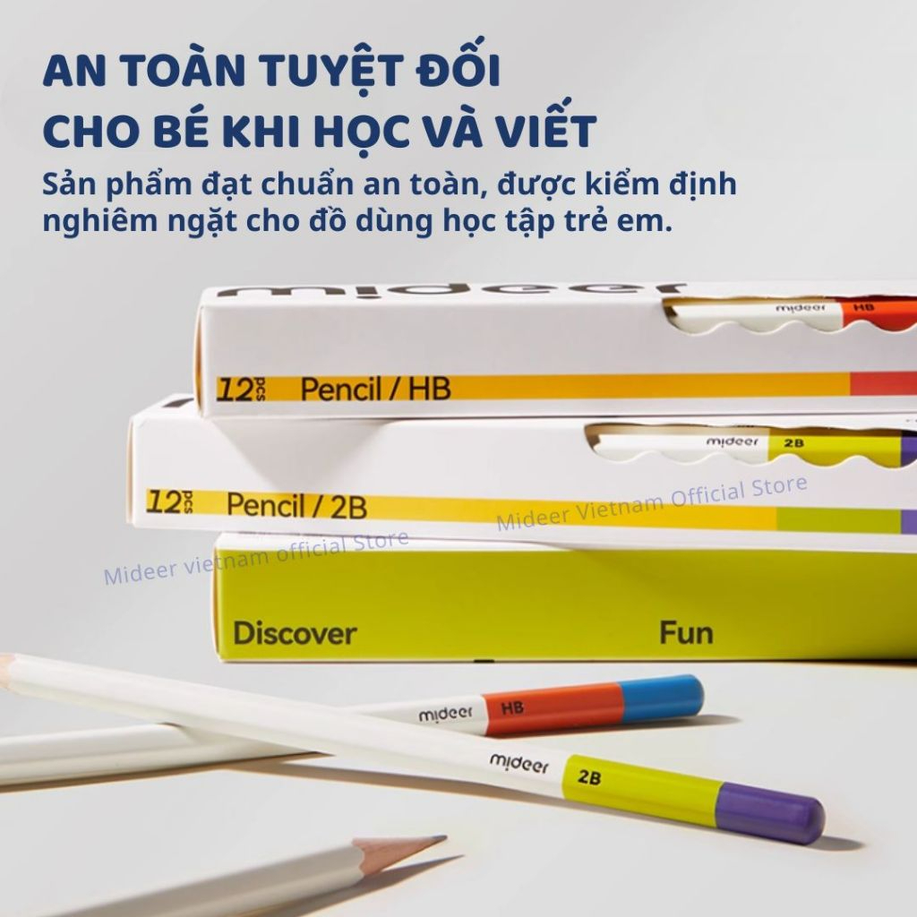 Bút Chì HB Cho Bé Mideer Fine Hex Pencil