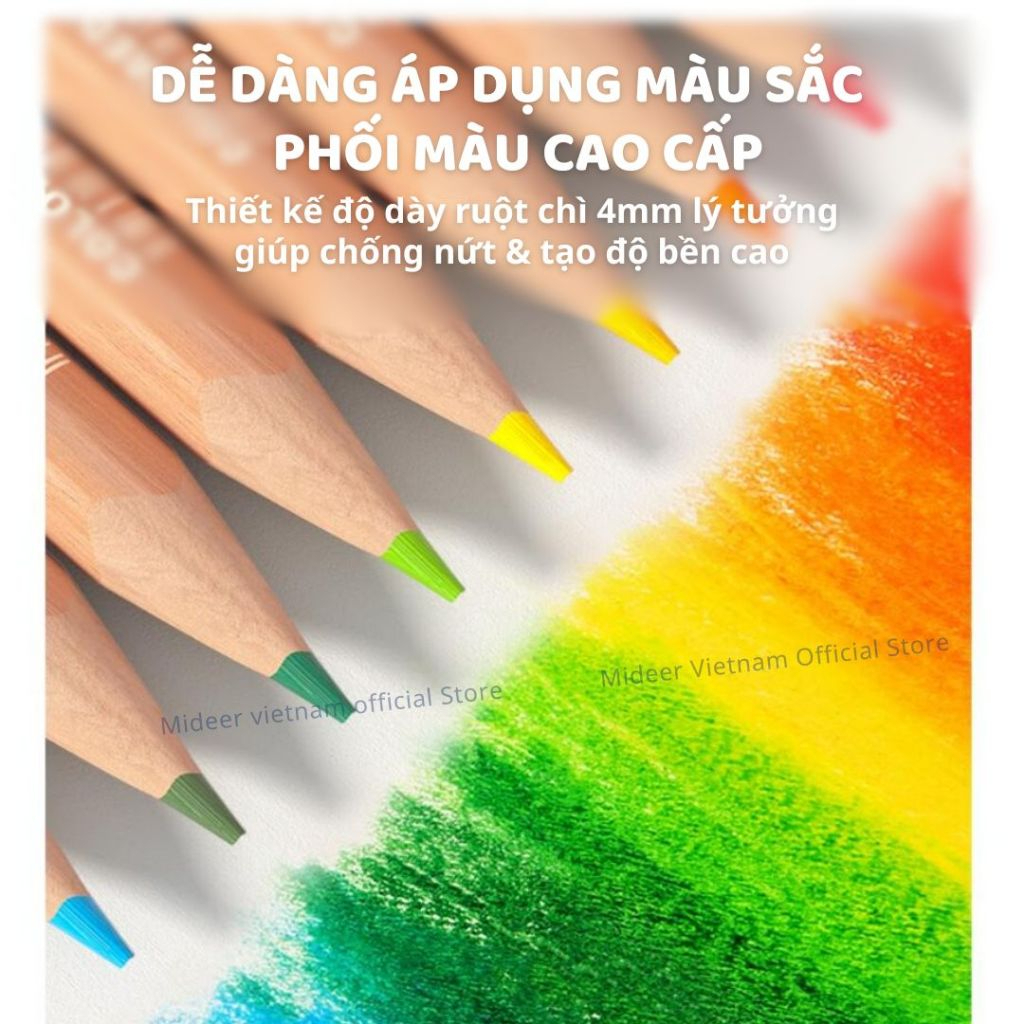Bút Chì Màu Cho Bé 36 Màu Mideer Vibrant Colored Pencil 3+