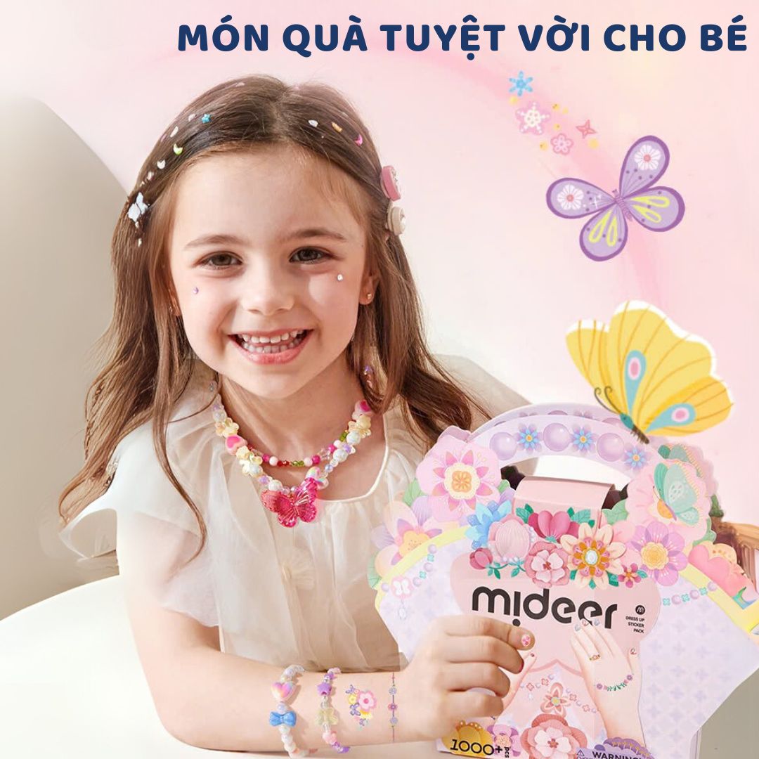 Đồ Chơi Sticker Dán Móng Tay Cho Bé Gái Mideer Garden Fairy Dress Up Sticker Pack 3+