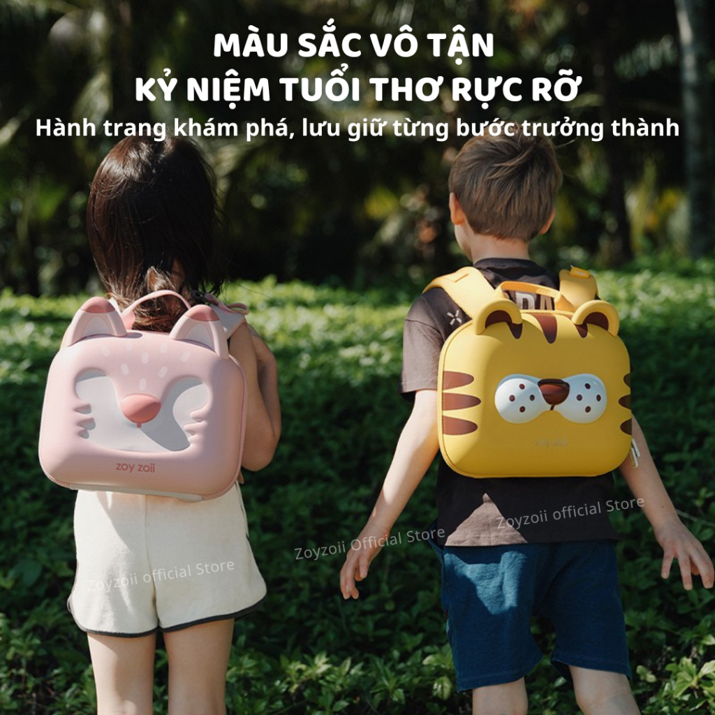 Balo Cho Bé Mầm Non Zoyzoii Animal Series School Bag B18- Cáo Hồng