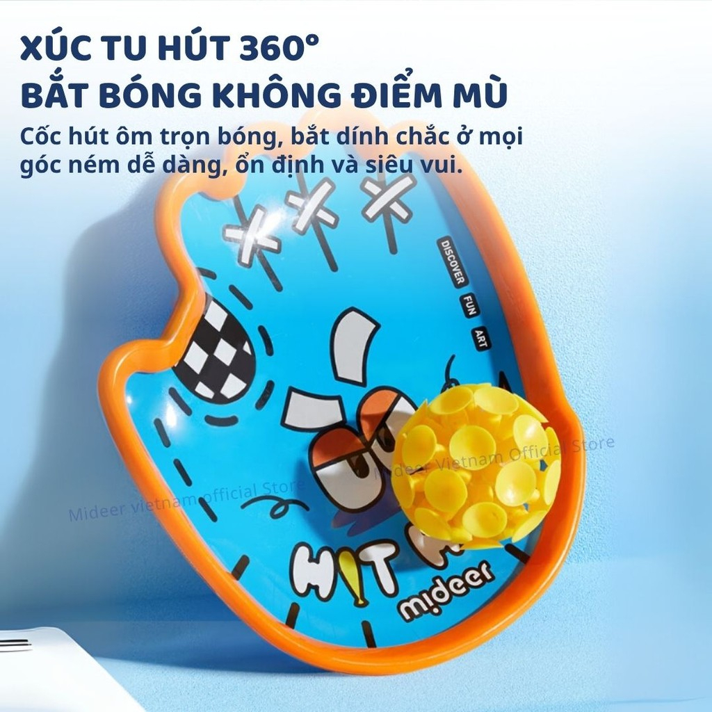 Bộ Vợt Ném Bóng Dính Mideer Suction Ball Set 3+