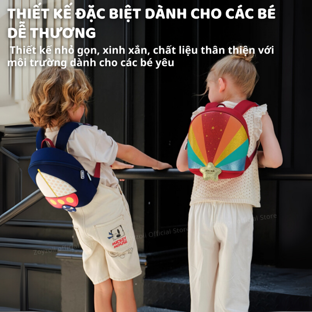 Balo Cho Bé Mầm Non Zoyzoii Backpack B79 Nơ Hồng