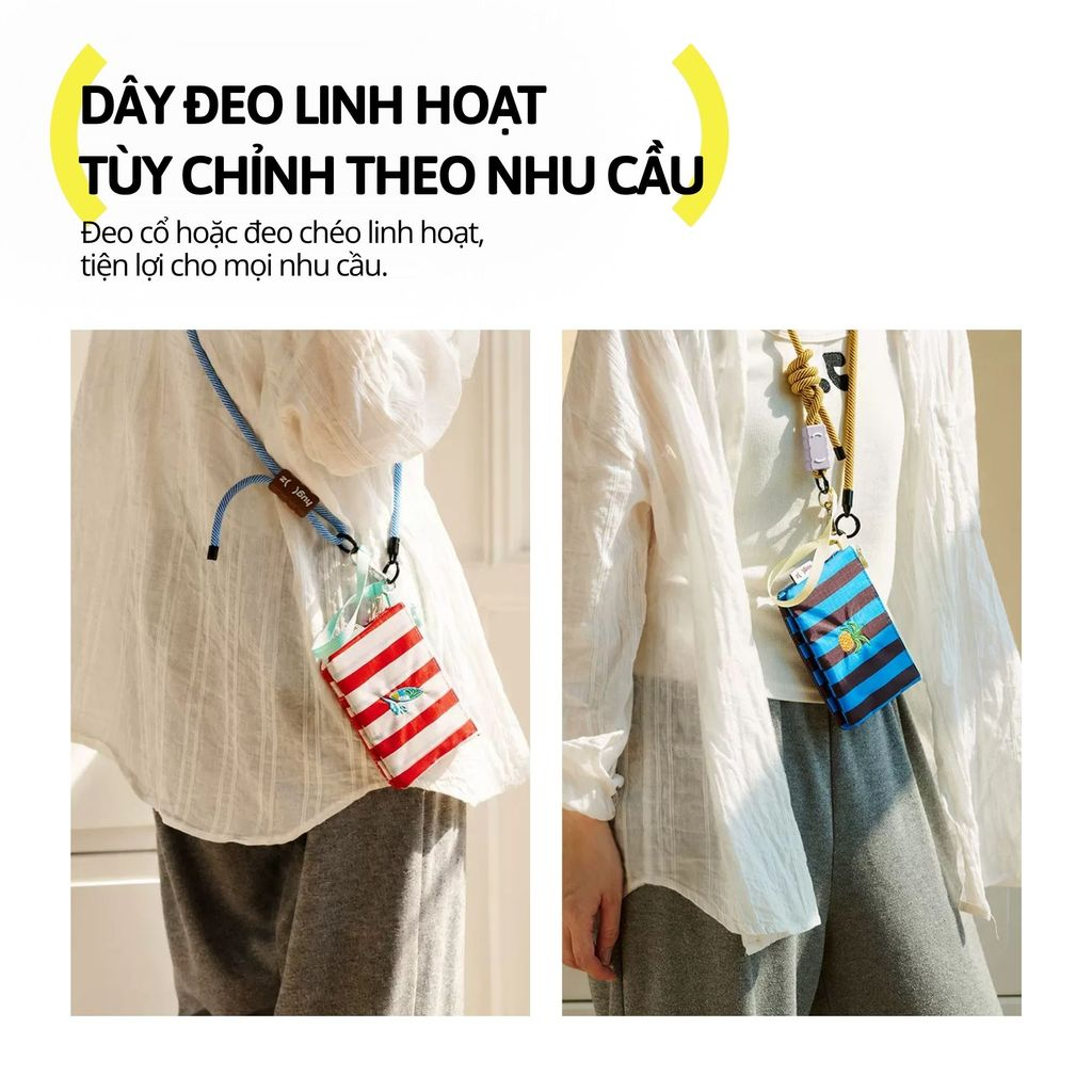Ví Đựng Thẻ Đa Năng Hugz Multi-style Card Bag- Pink Summer