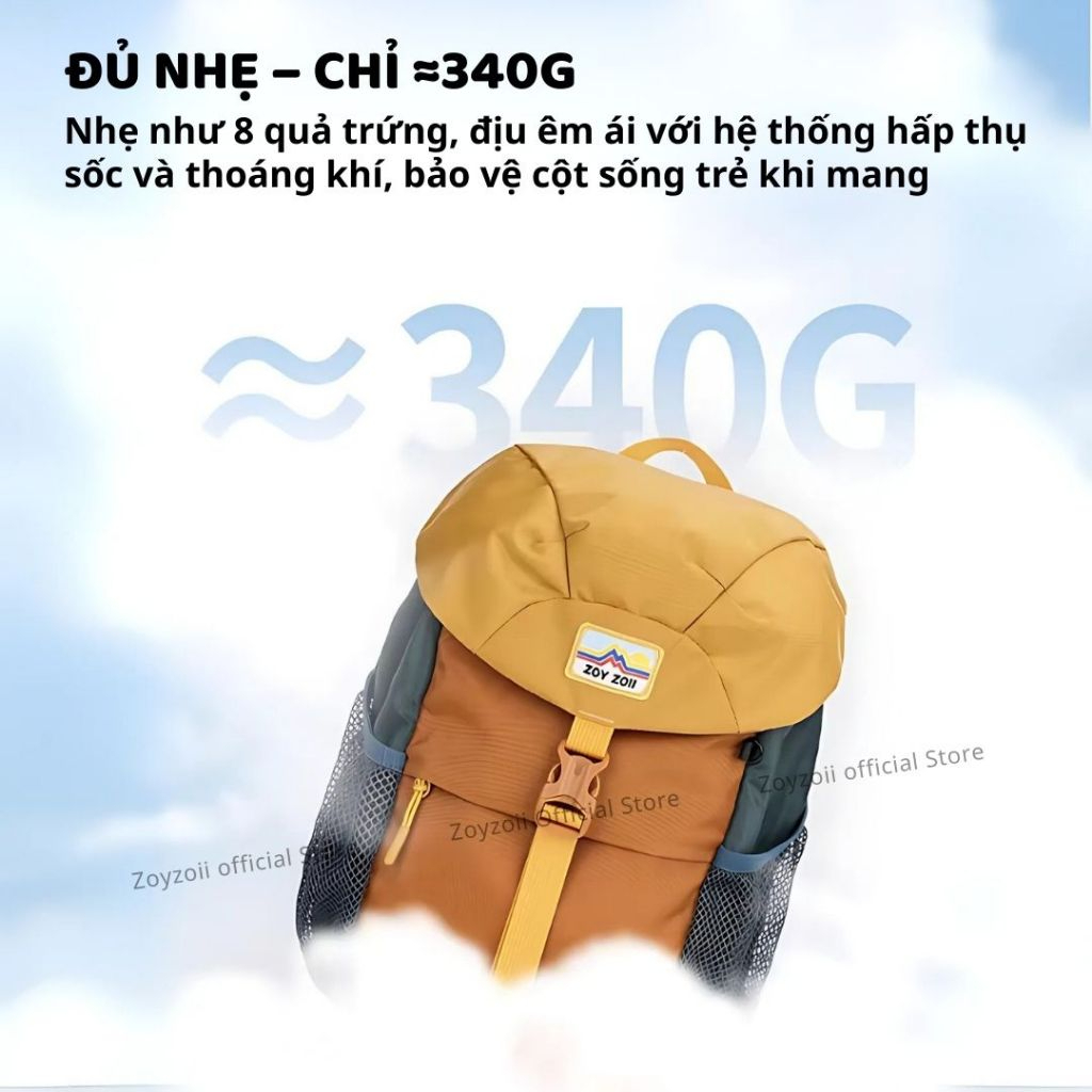 Balo Du Lịch Cho Bé Zoyzoii Natural Adventure Series B73 Màu Xanh