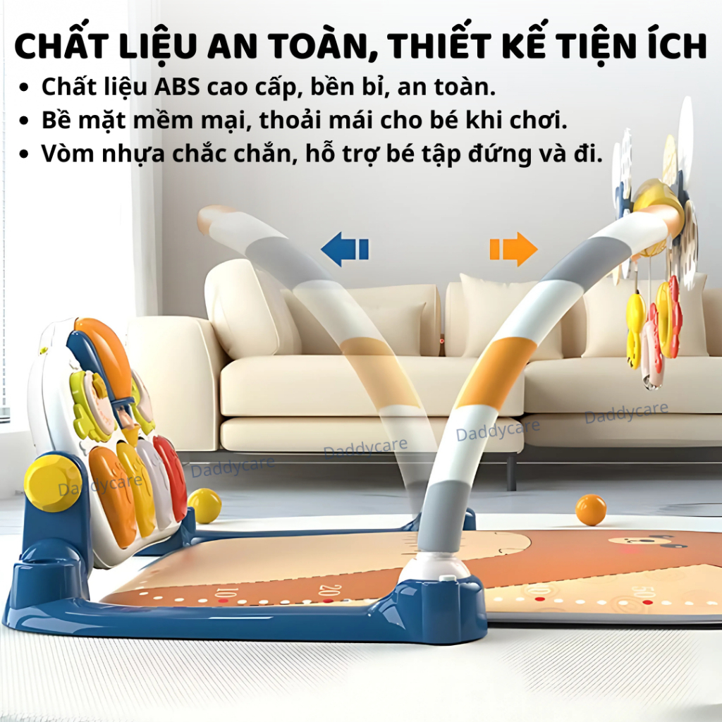 Thảm Piano Nằm Chơi Cho Bé Sơ Sinh Goodway Windmill Piano Gym 3m+