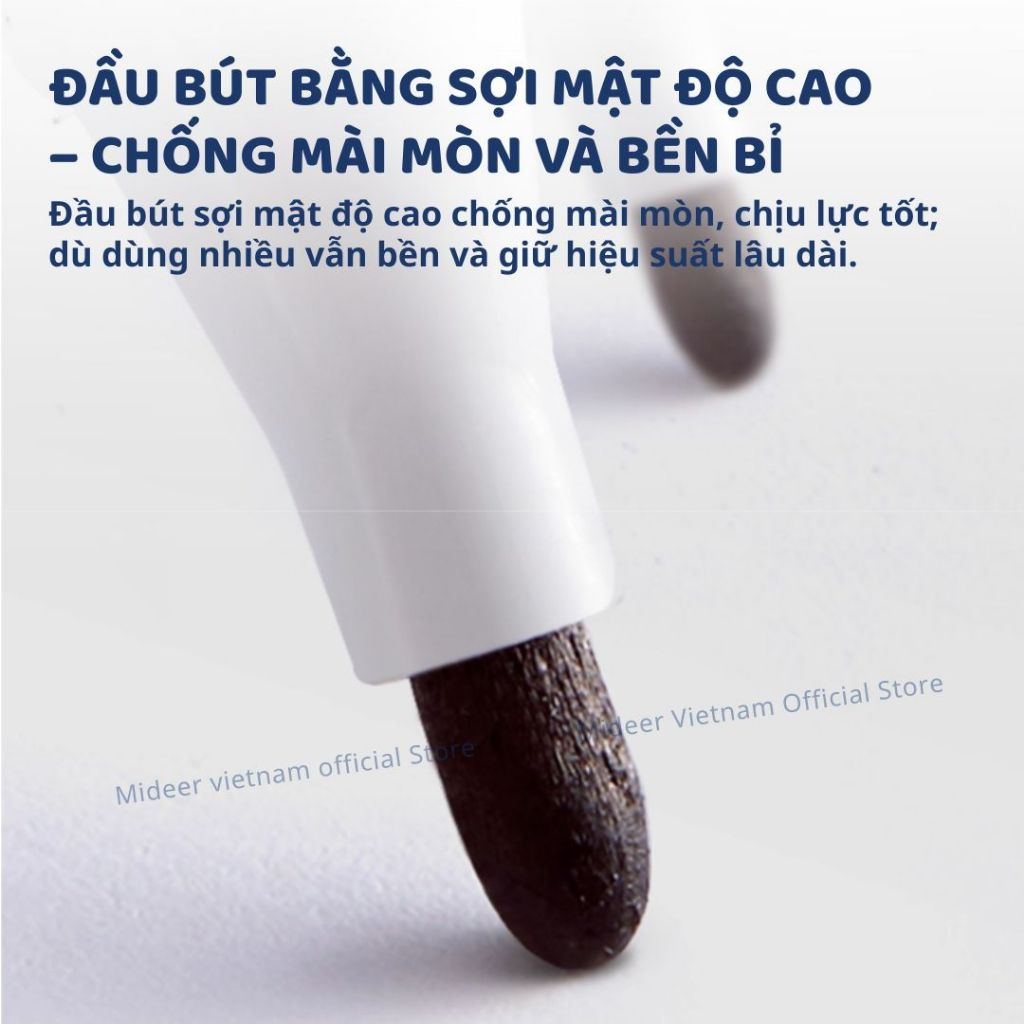 Bút Lông Dầu 2 Đầu Mideer Dual Tip Permanent Marker 3+