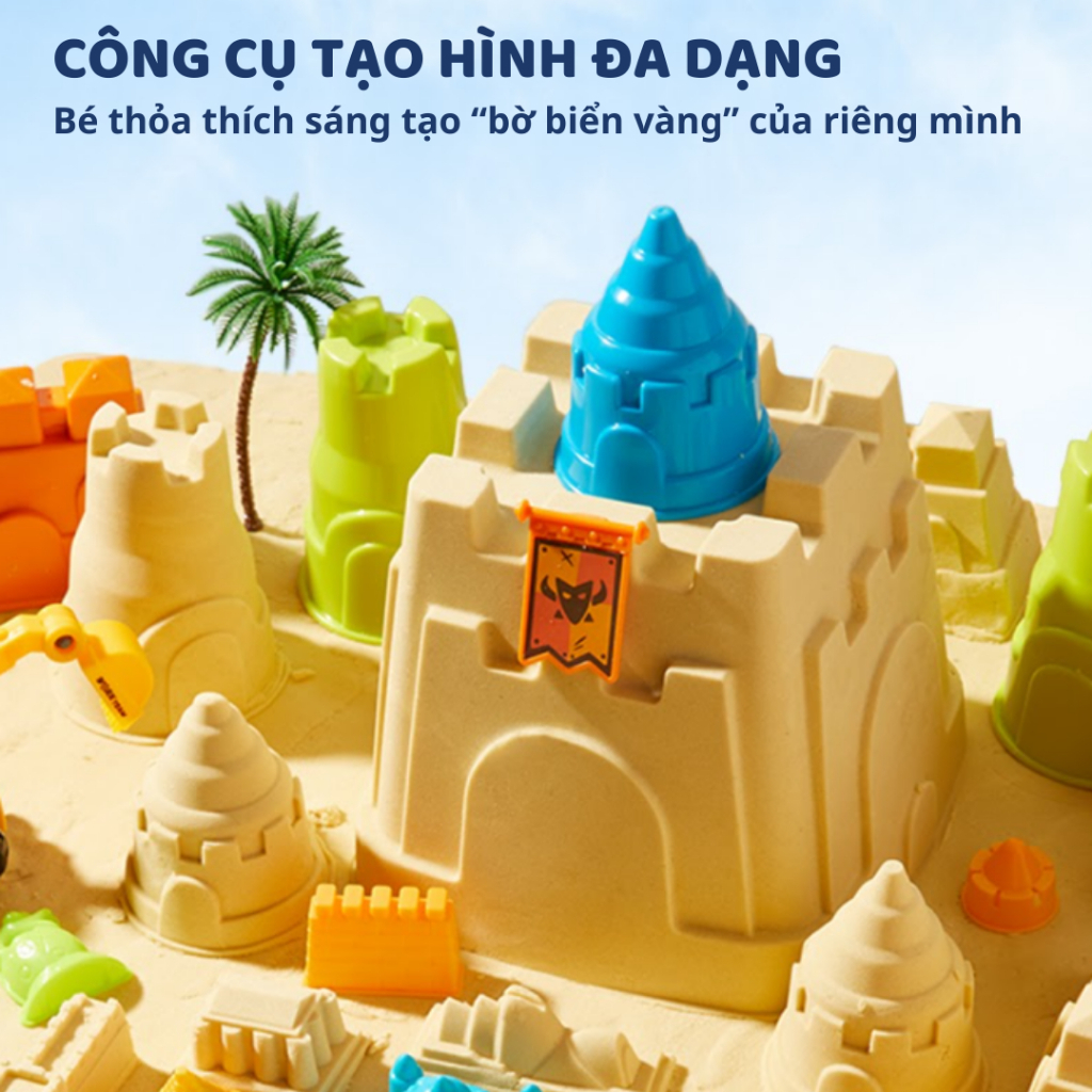 Cát Động Lực Kèm Khuôn Lâu Đài Mideer Magic Sand Play 3+