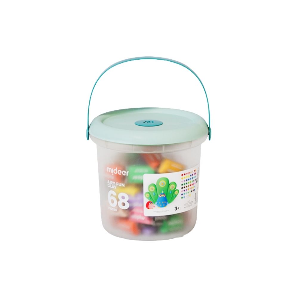 Đất Nặn Tự Khô 68 Màu Mideer Play Airy Clay - Sweets Bag 3+