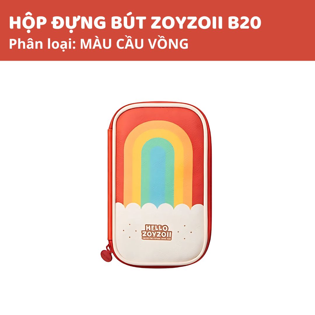 Hộp Đựng Bút Cho Bé Zoyzoii Pencil Case B20- Cầu Vồng