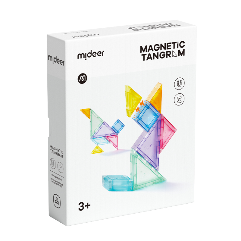 Tangram Xếp Hình Nam Châm Cho Bé Mideer Magnetic Tangram 7 Chi Tiết 3+