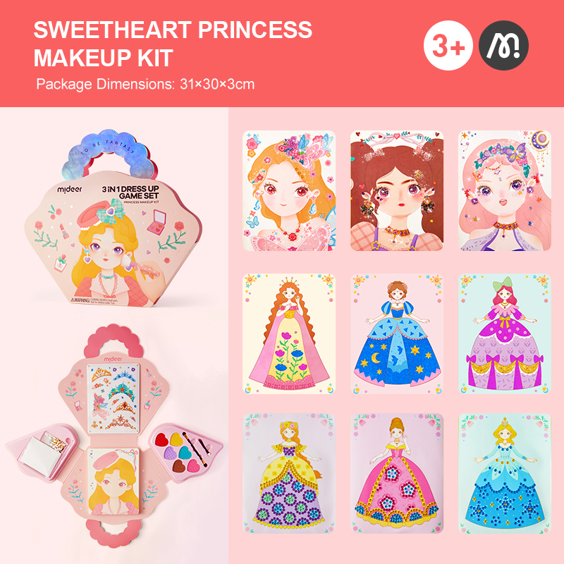 Đồ Chơi Trang Điểm Thiết Kế Thời Trang Cho Bé Gái Mideer 3in1 Princess Fantasy Makeup