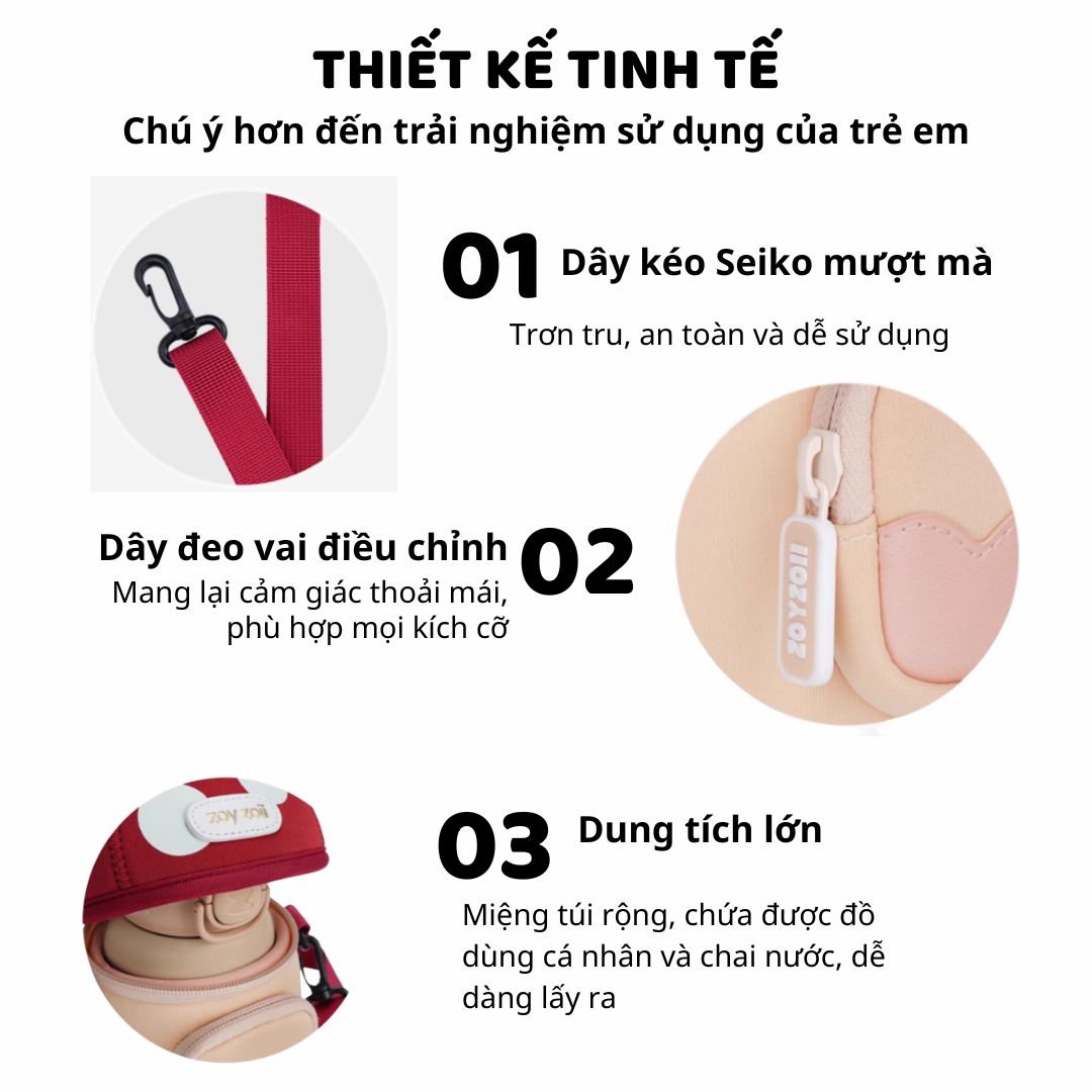 Túi Đeo Chéo Mini Cho Bé Zoyzoii Mushroom Bag B39- Cây Nấm