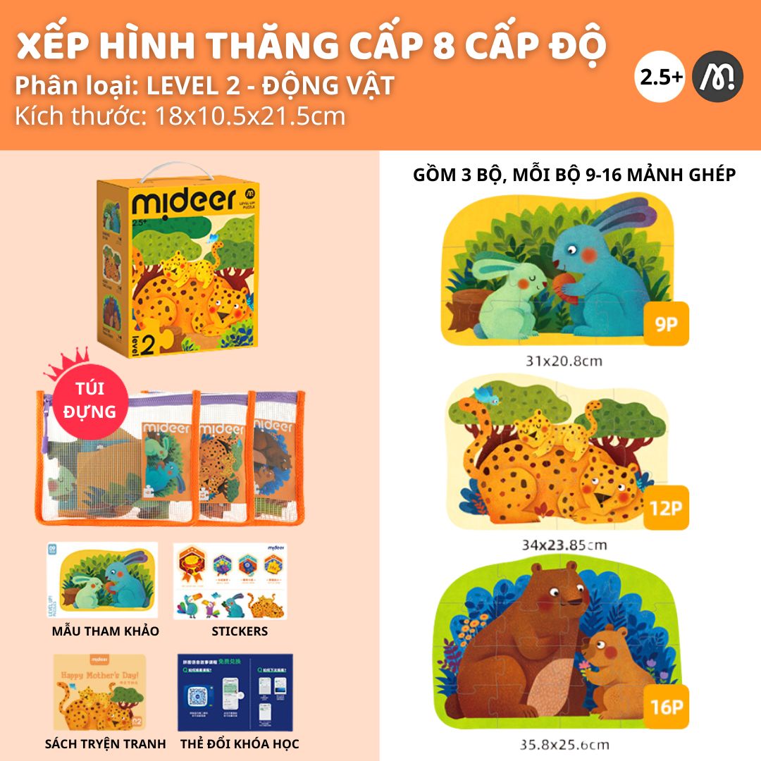 Đồ Chơi Xếp Hình Thăng Cấp Level Up Puzzle- Level 2 Kiss My Baby 2+