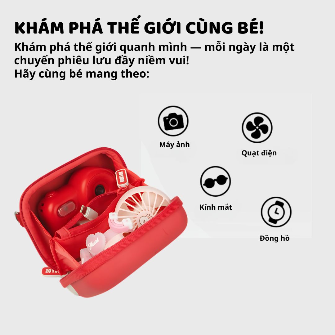 Túi Đeo Chéo Cho Bé Zoyzoii Candy Box Bag B60- Flower