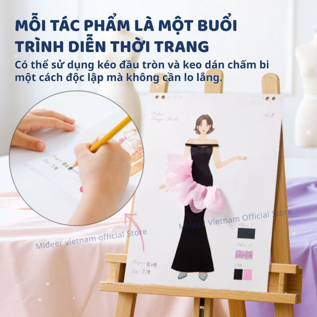 Đồ Chơi Sổ Tay Thiết Kế Thời Trang Mideer Dress-up Fashion Guide 6+