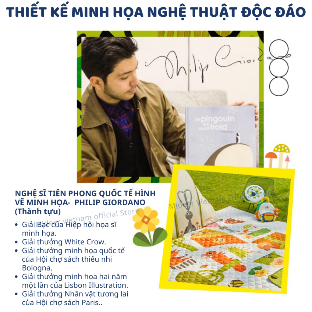 Thảm Dã Ngoại Gấp Gọn Mideer Deer Camp Party- Picnic Mat 3+