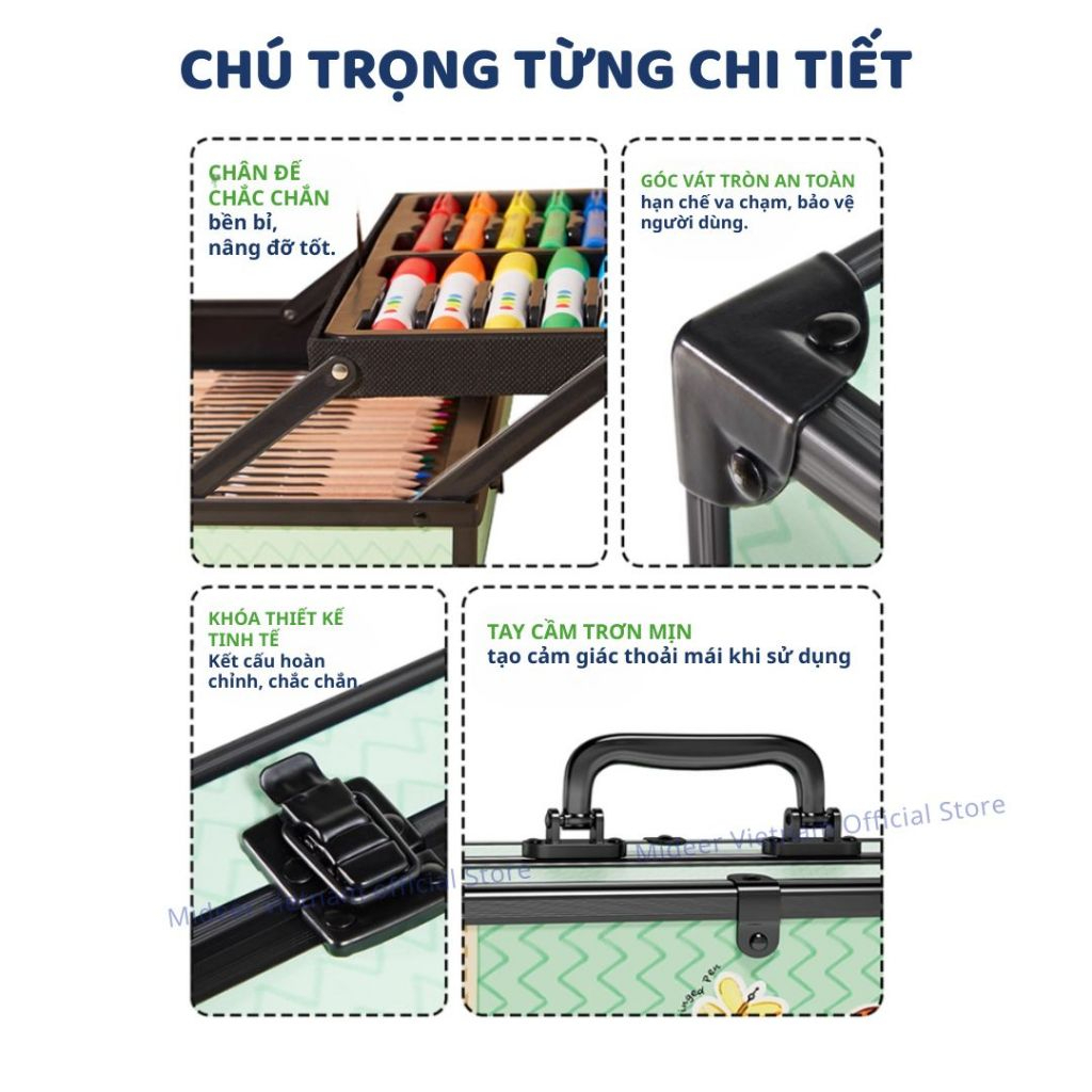 Bộ Bút Màu 79 Chi Tiết Mideer Creative Art Expression Box 3+