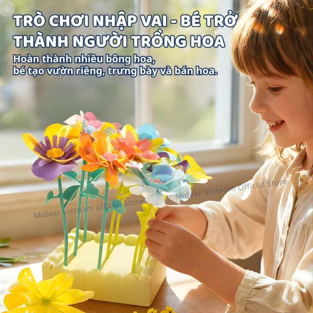 Đồ Chơi Thủ Công Làm Hoa Giấy Mideer Click & Bloom Florist 3+