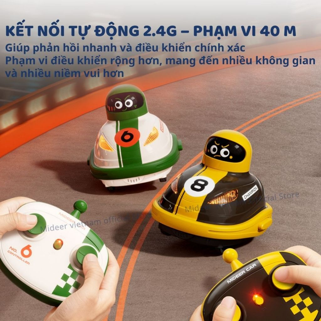 Xe Điều Khiển Từ Xa Cho Bé Mideer Dual RC Cars 3+