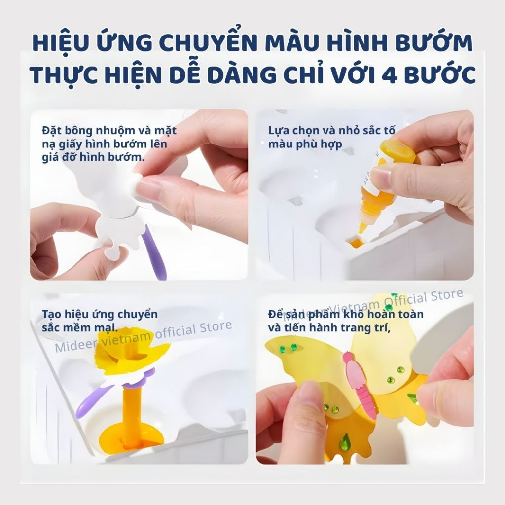 Đồ Chơi Thủ Công Sáng Tạo Vườn Hoa Giấy Mideer Fantasy Butterfly Garden 3+