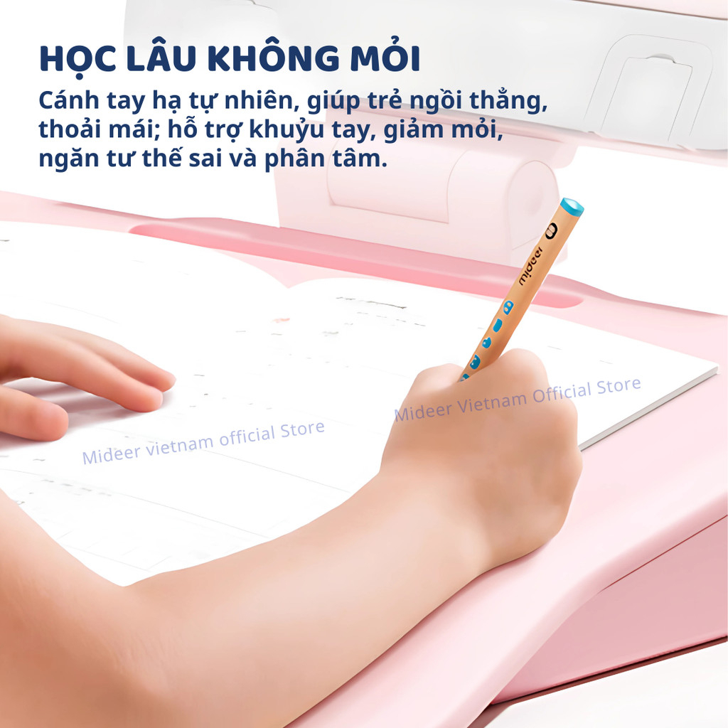 Giá Đỡ Chỉnh Tư Thế Ngồi Học Cho Bé Mideer Sit Right- Pink 3+