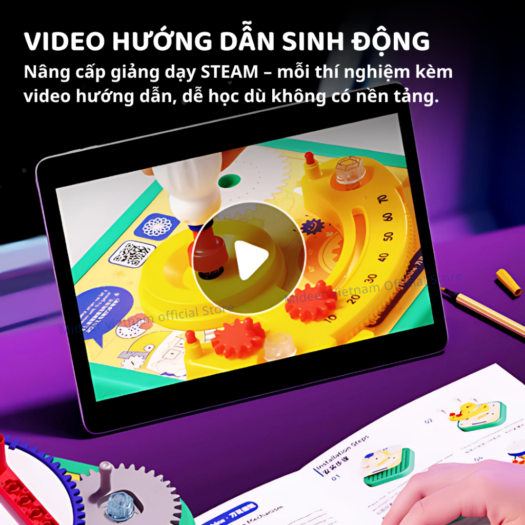Đồ Chơi STEM Lắp Ráp Bánh Răng Mideer Gear Projector 3+